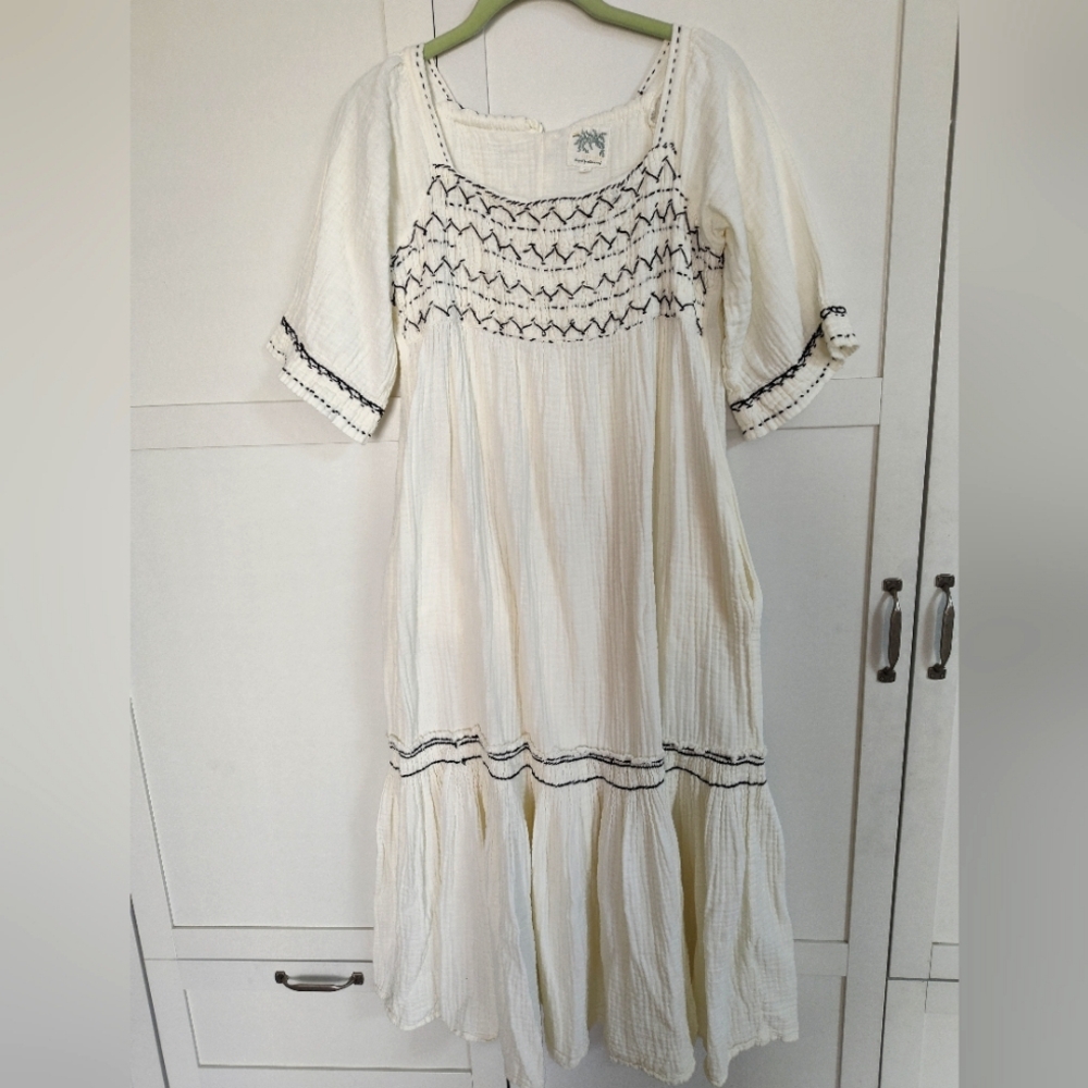 Free People 'Citrus Designed By Called To Surf' Dress Sz S  100% Cotton Beachy